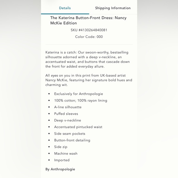 Anthropologie Katerina Button-Front Dress: Nancy McKie Edition - Picture 4 of 11